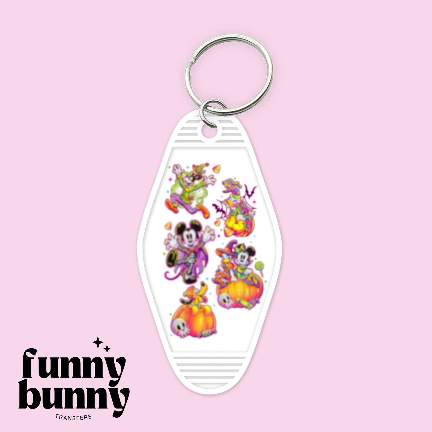 Neon Pumpkins - Motel Keychain