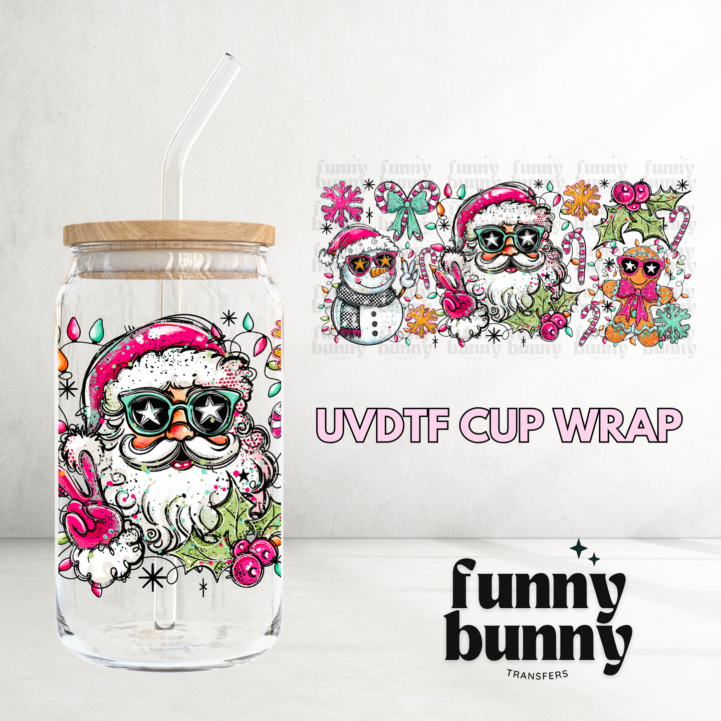 Mr. Santa - 16oz UVDTF Cup Wrap