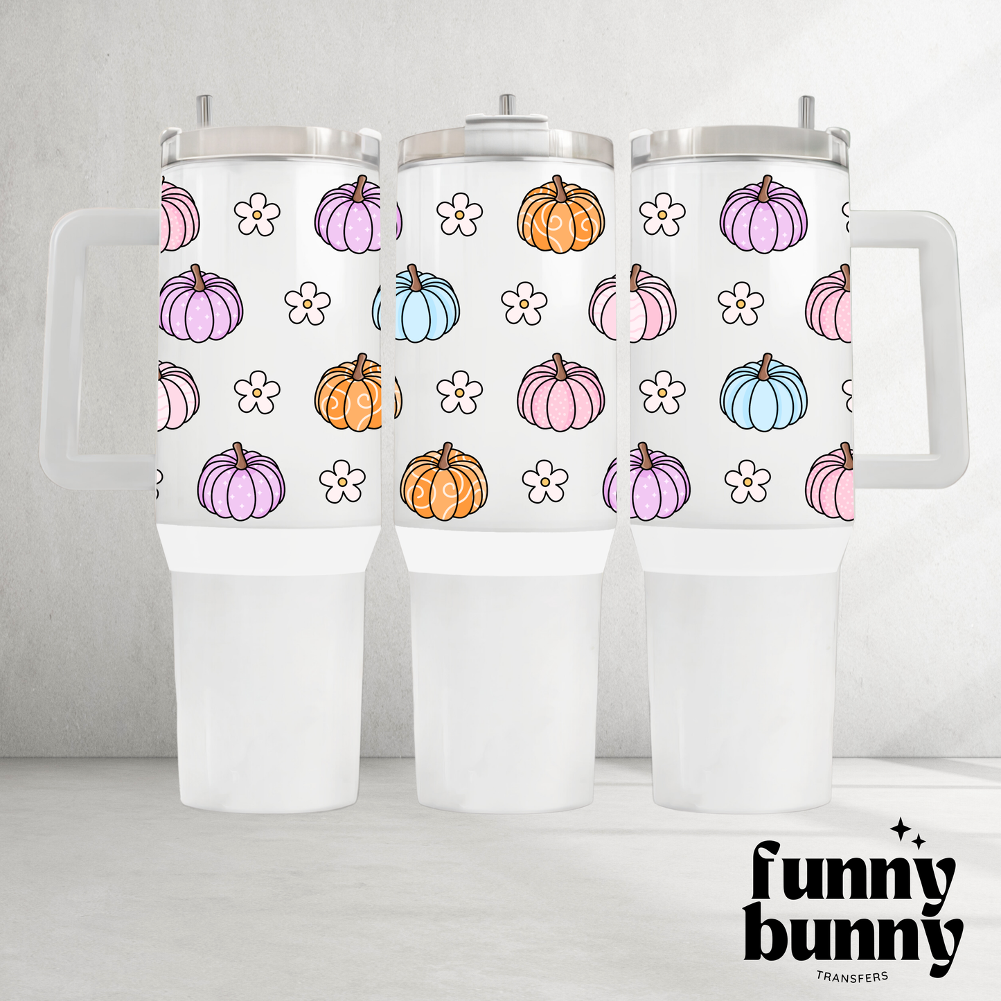 Multi Color Pumpkins - 40oz UVDTF Tumbler Wrap