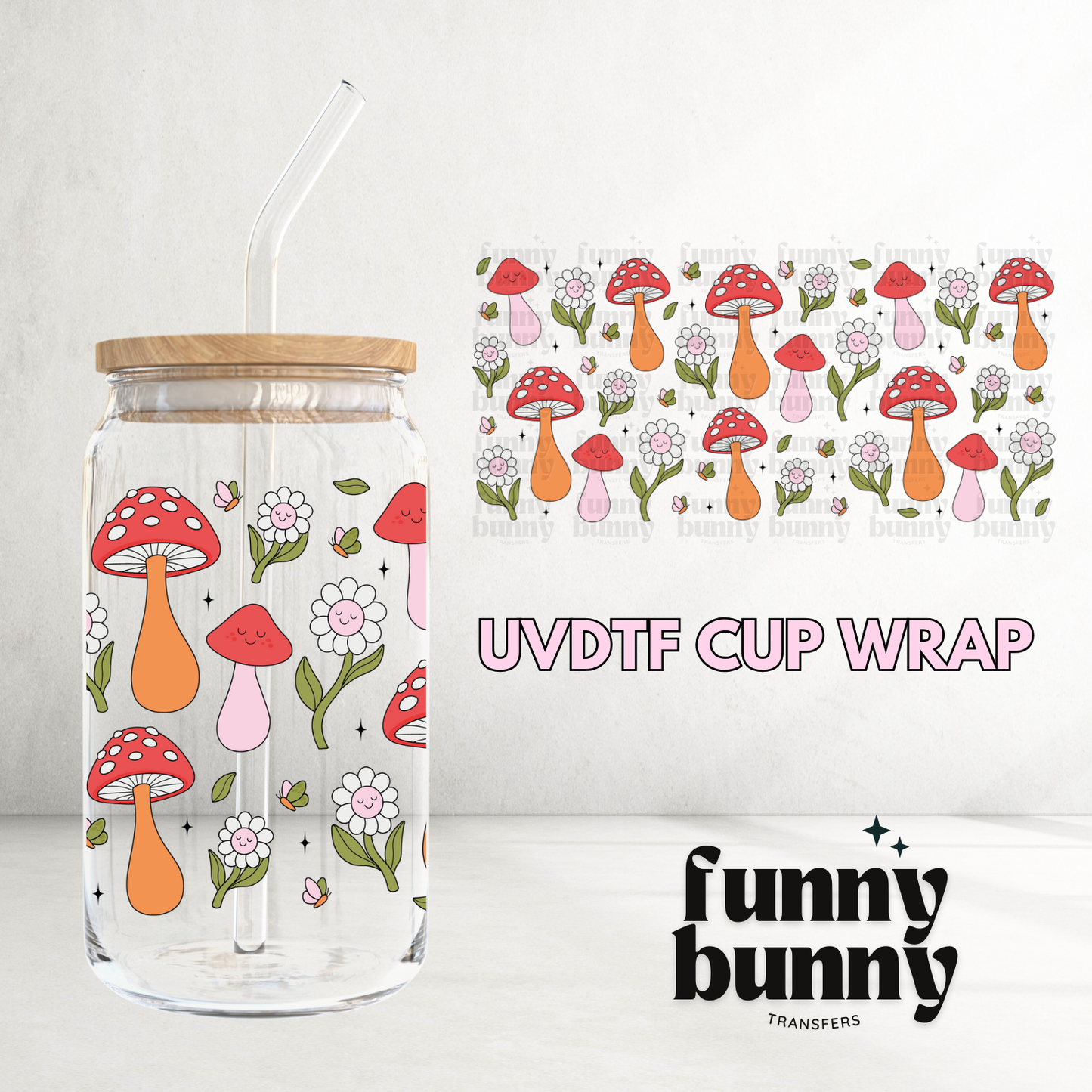 Mushies & Things - 16oz UVDTF Cup Wrap