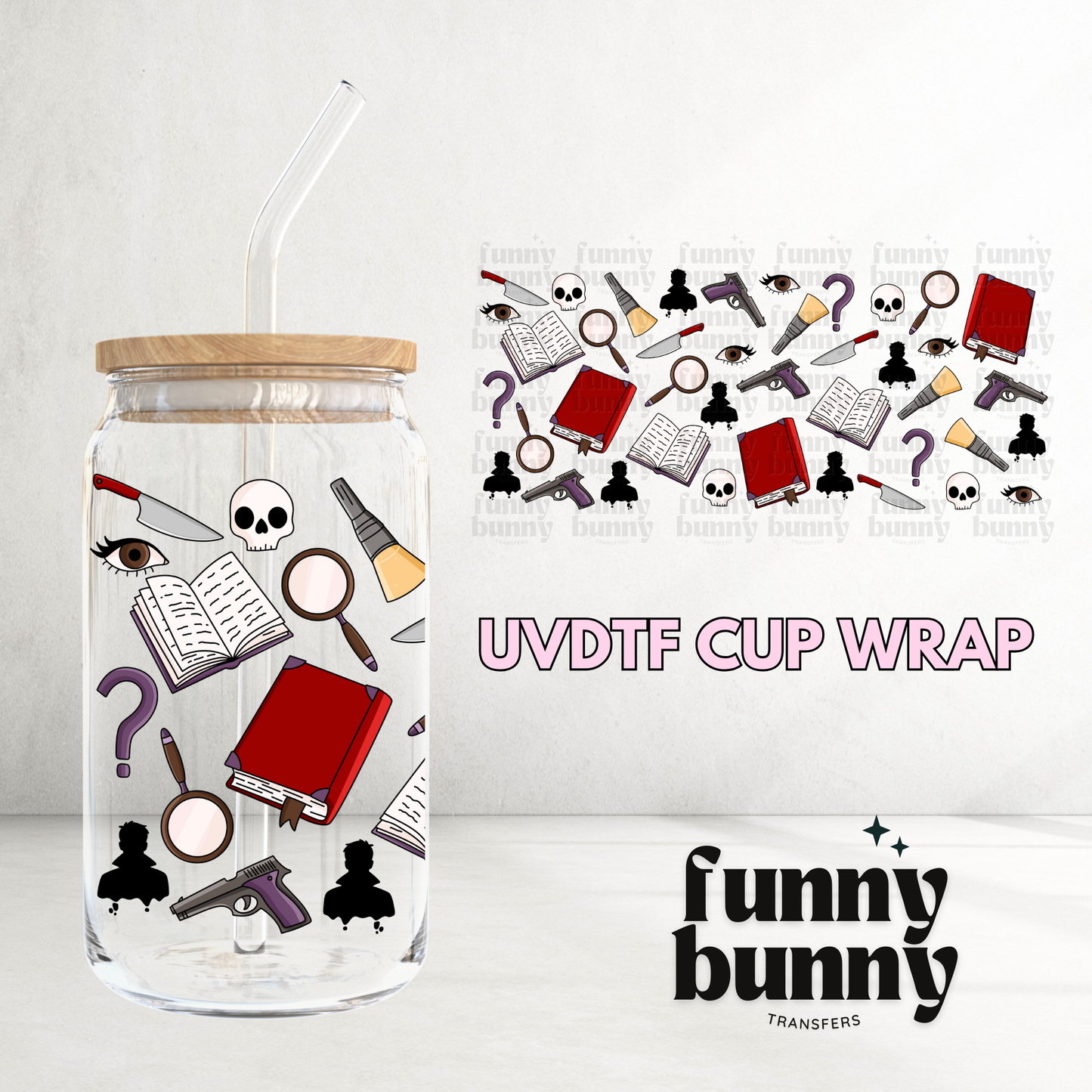 Mystery Spy - 16oz UVDTF Cup Wrap