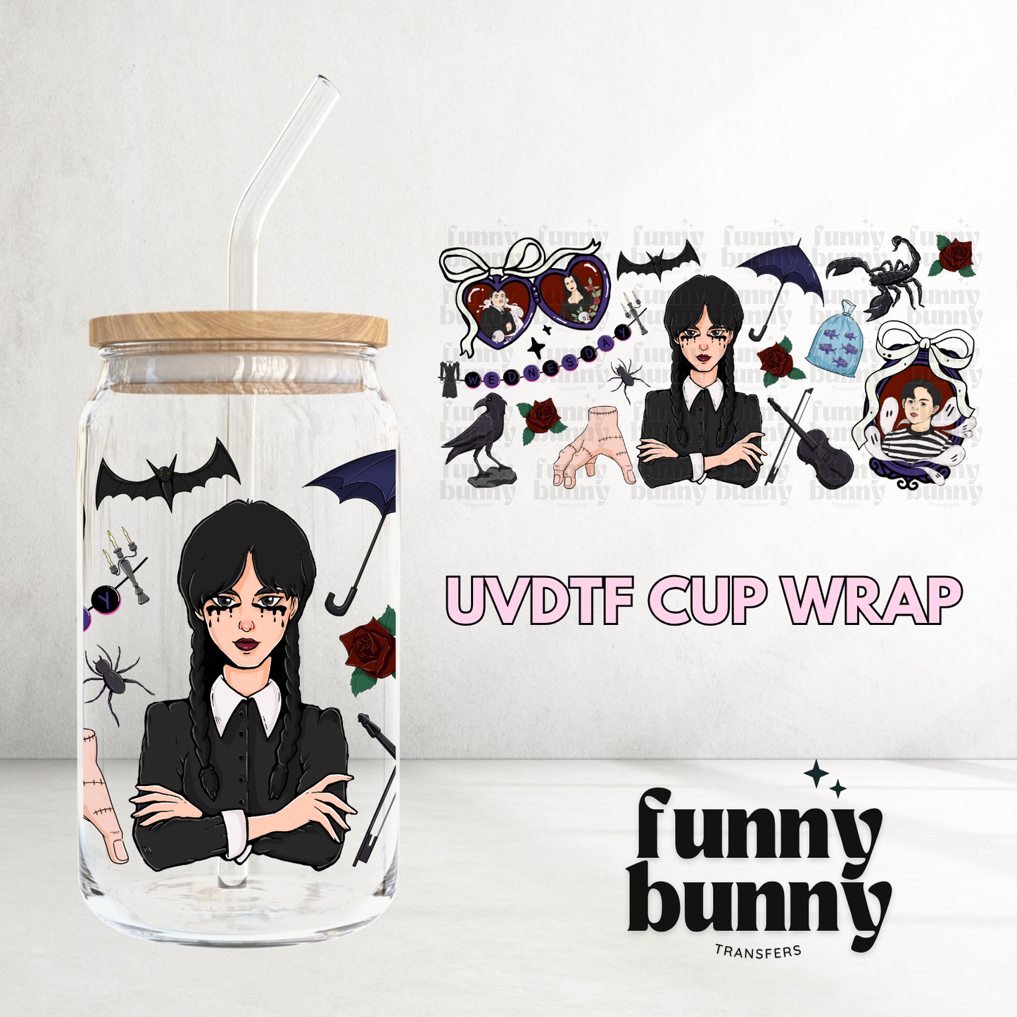 Nevermore 2.0 - 16oz UVDTF Cup Wrap