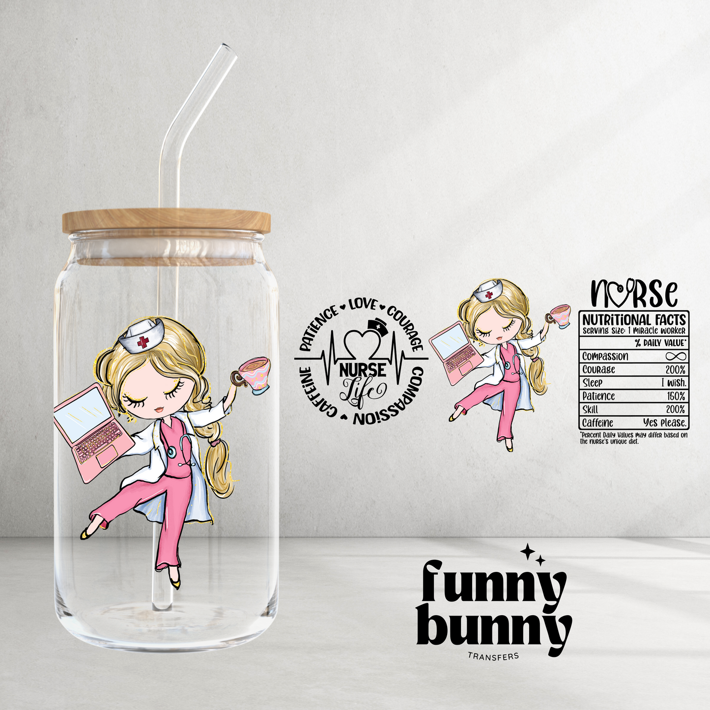 Nurse Facts - 16oz UVDTF Cup Wrap