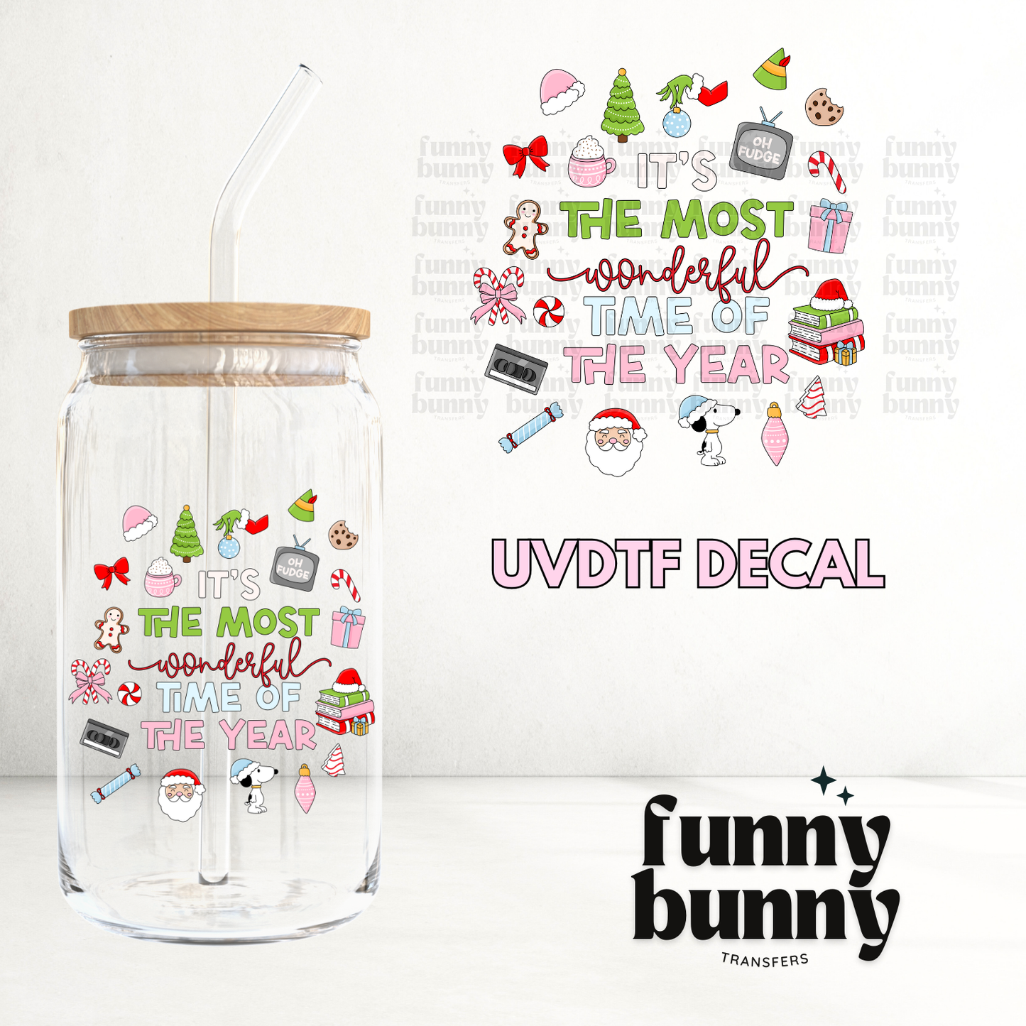Oh Fudge Xmas Doodles - UVDTF Decal