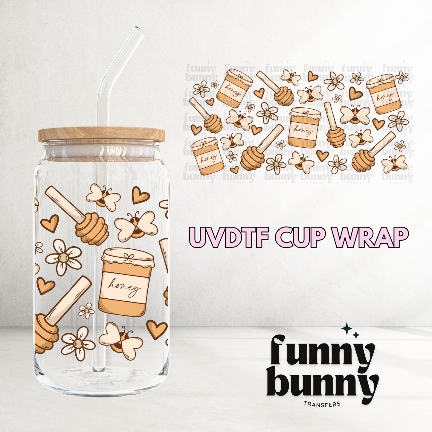 Oh Honey - 16oz UVDTF Cup Wrap
