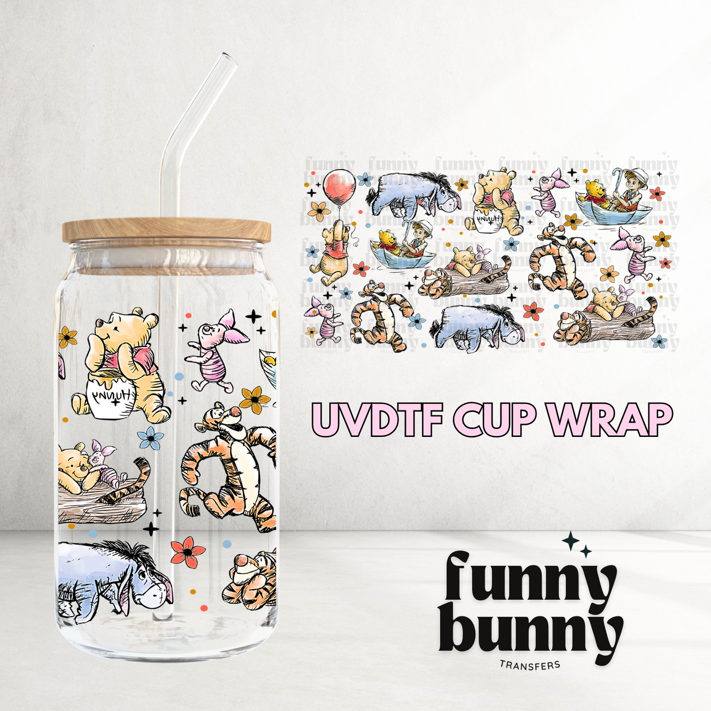 Oh Honey Pastel - 16oz UVDTF Cup Wrap