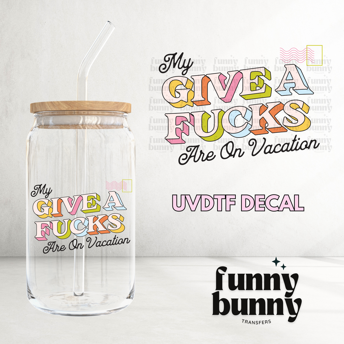 On Vacation - UVDTF Decal