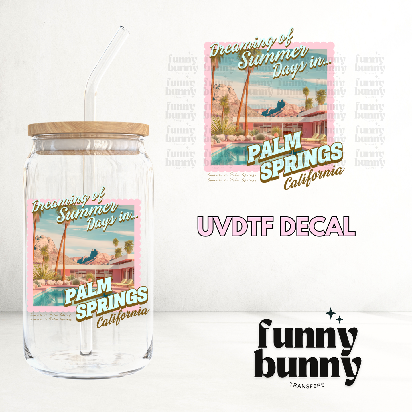 Palm Springs - UVDTF Decal
