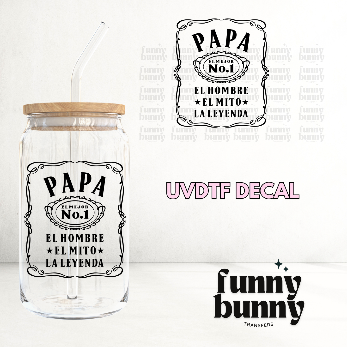 Papa No. 1 - UVDTF Decal
