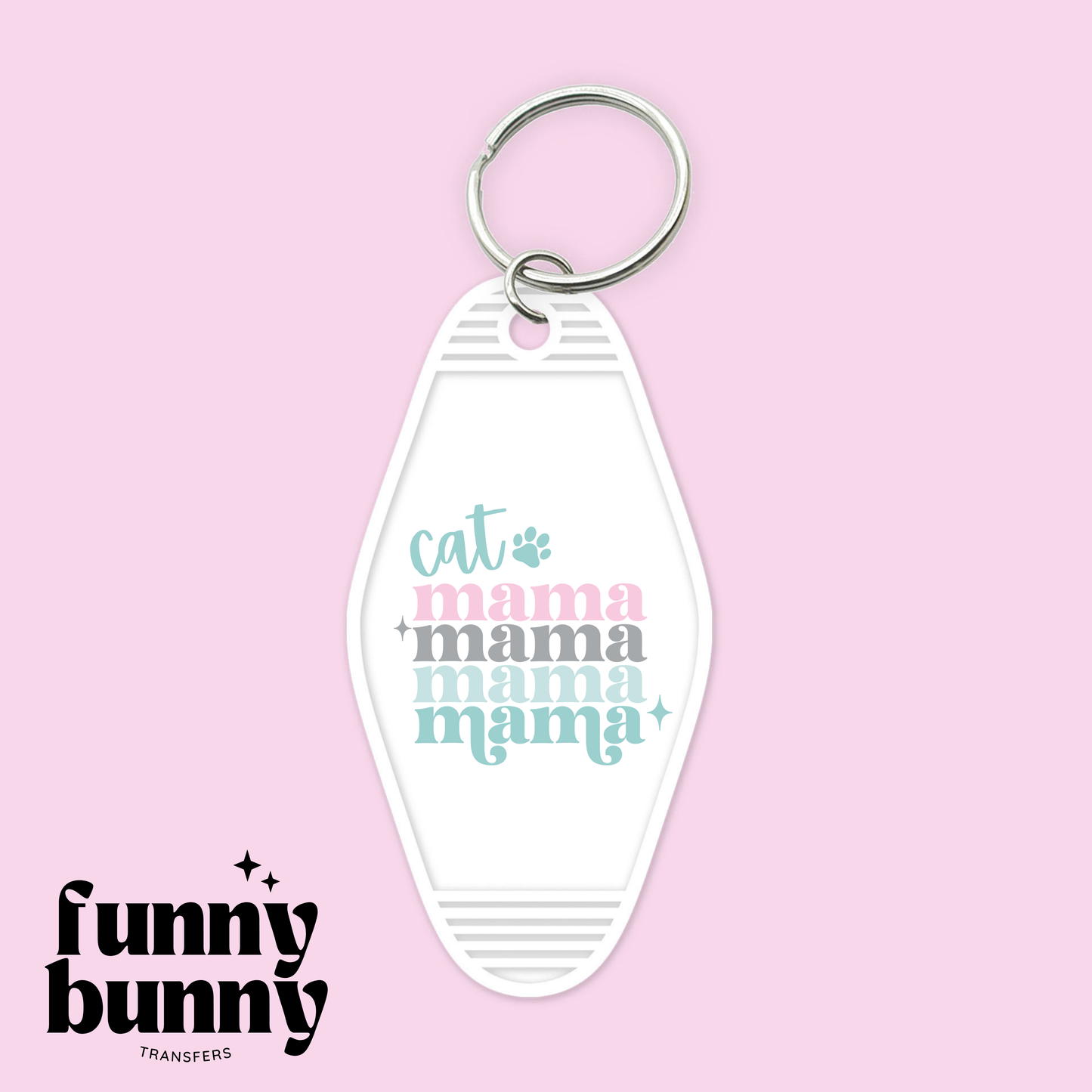 Pastel Cat Mama - Motel Keychain