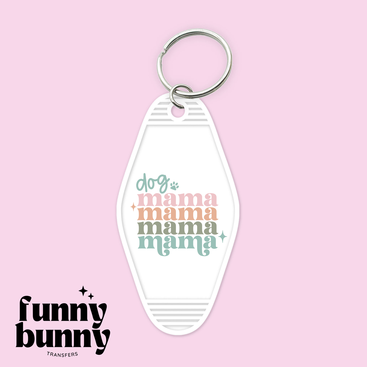 Pastel Dog Mama - Motel Keychain
