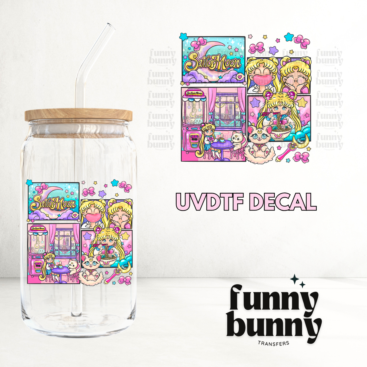Pastel Moon Girl - UVDTF Decal