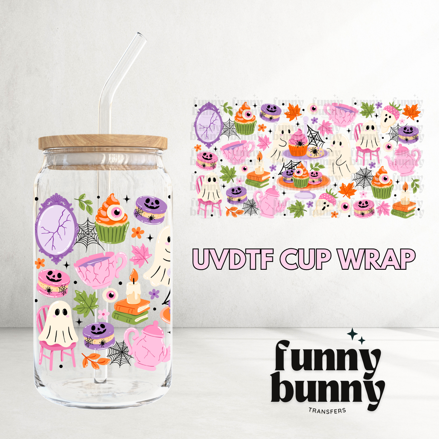 Pastel Spooky Cuties - 16oz UVDTF Cup Wrap