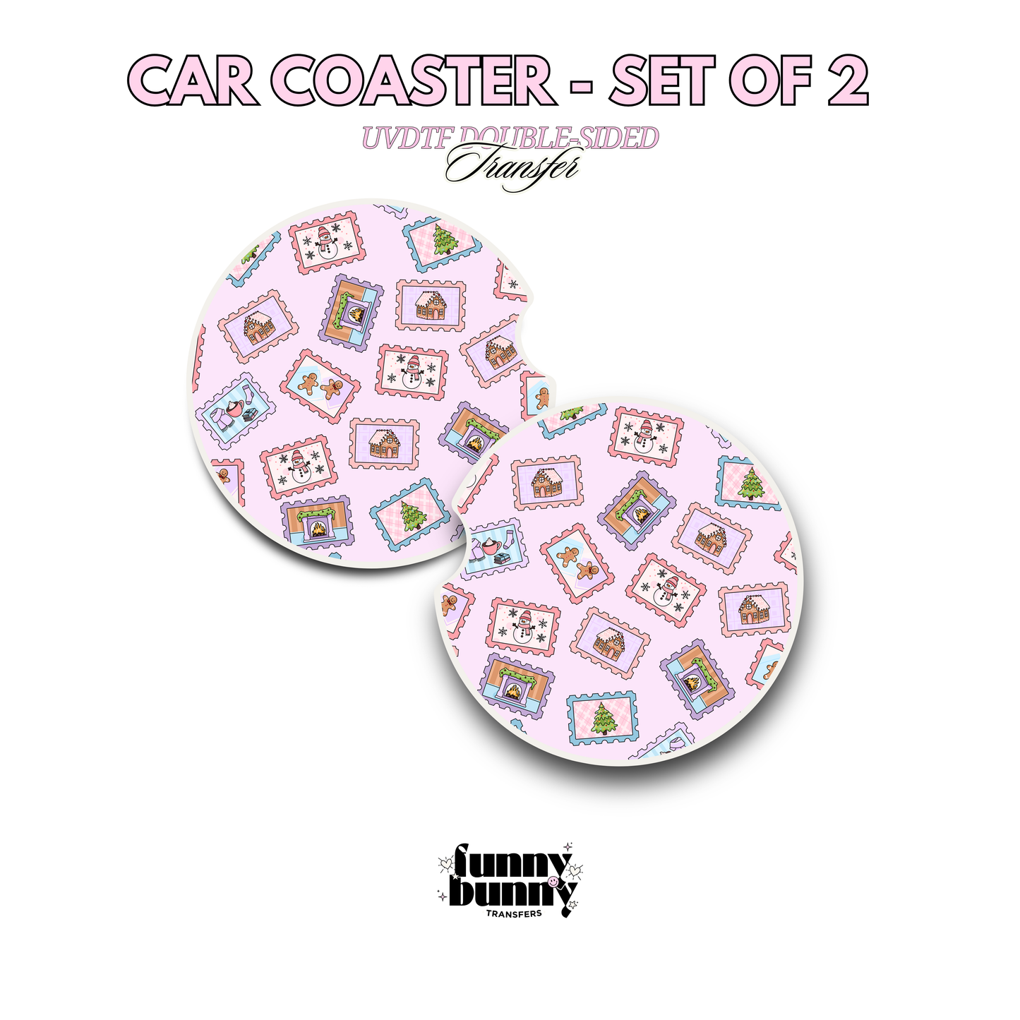 Pastel Stamps - UVDTF Coaster