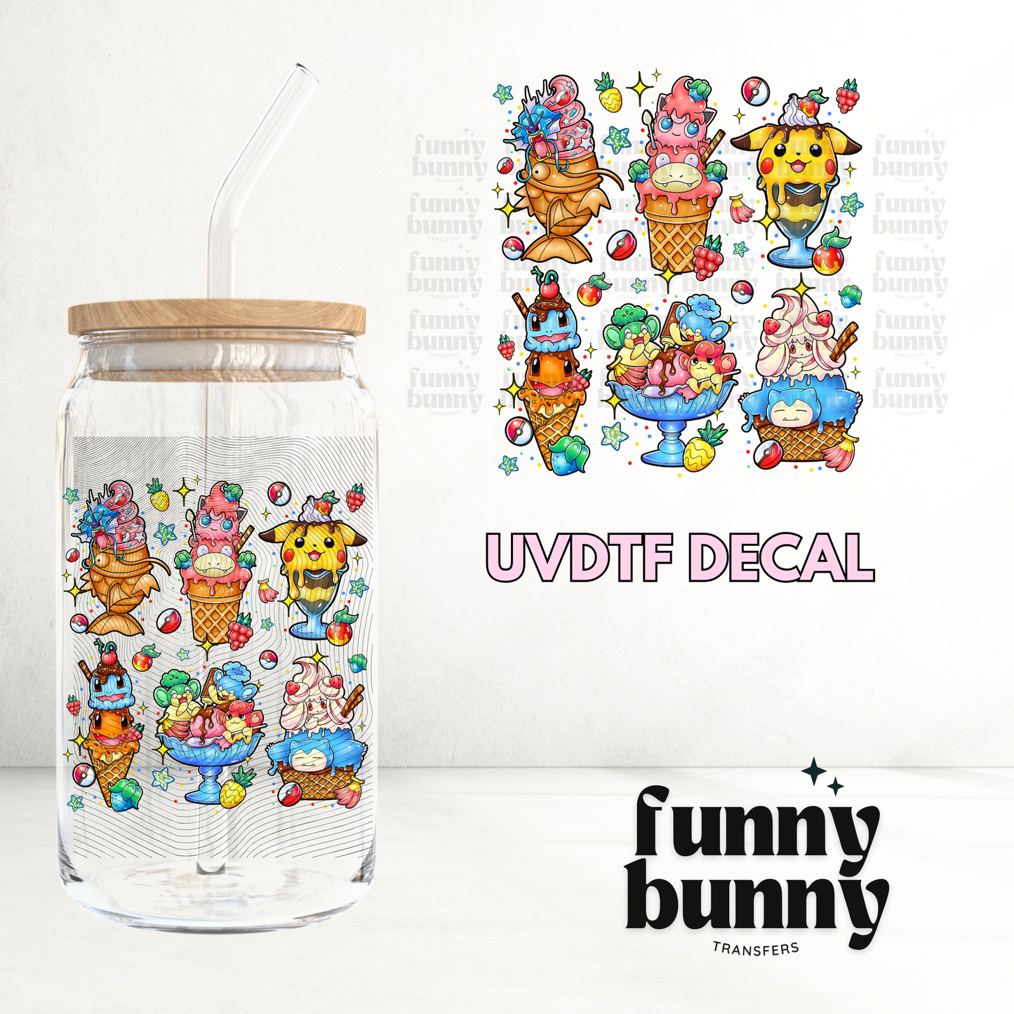 Pika Popsicles - UVDTF Decal