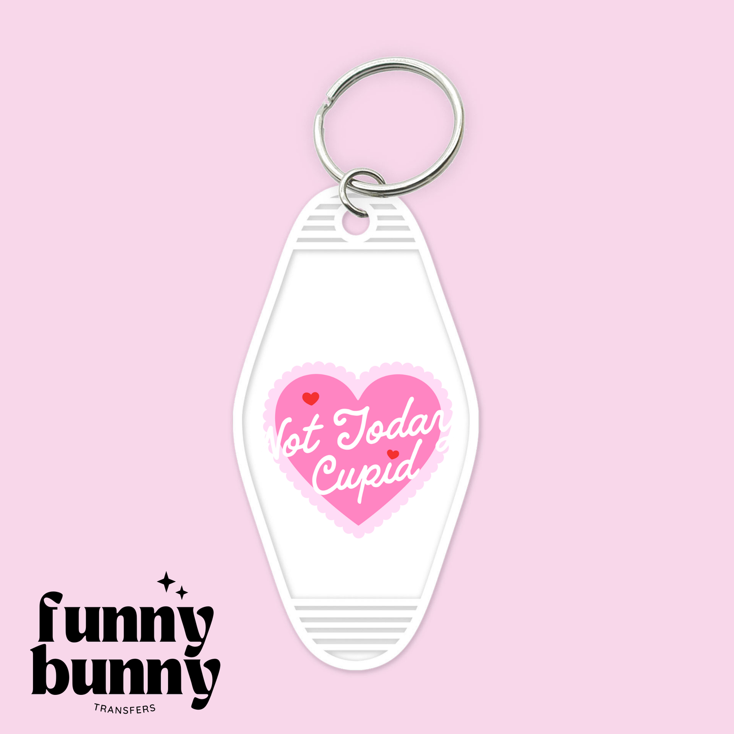 Pink Cupid Heart - Motel Keychain