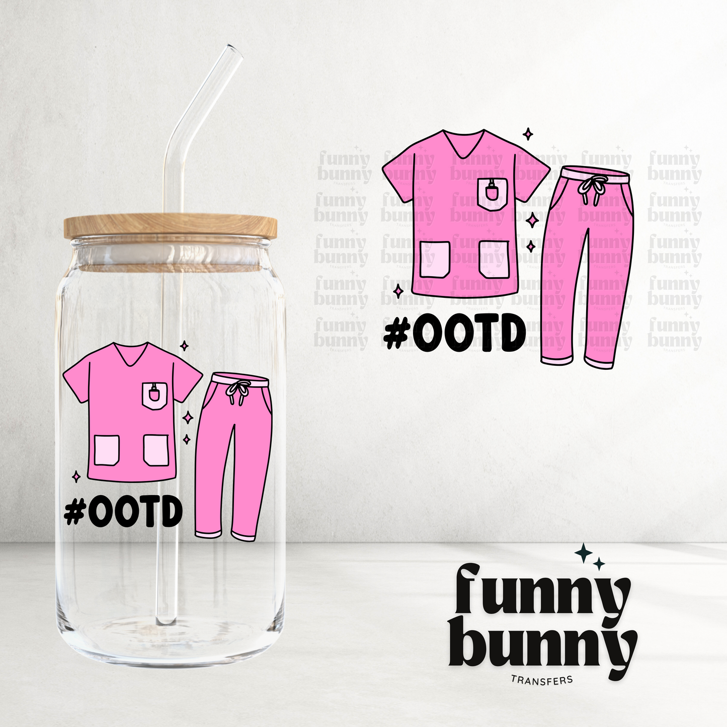 Pink Nurse OOTD - UVDTF Decal