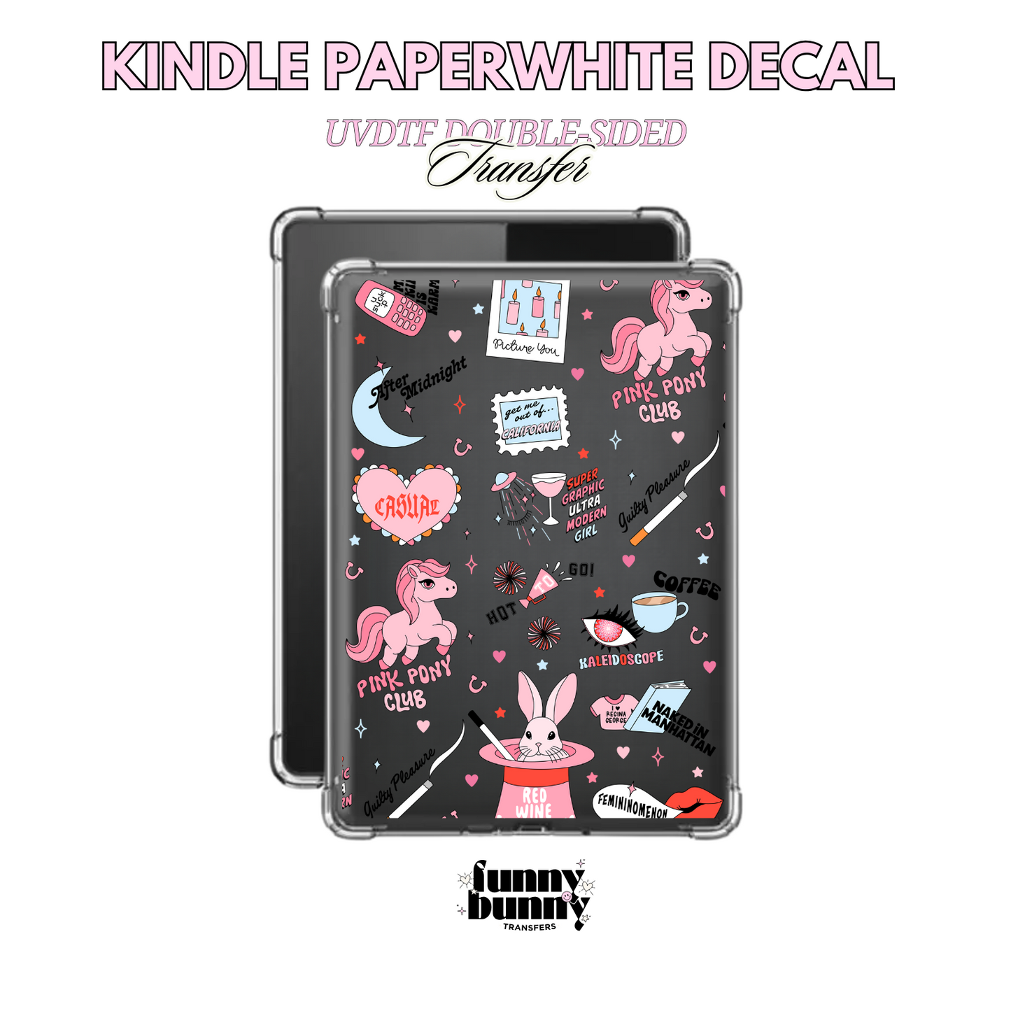 Pink Pony - Kindle Decal