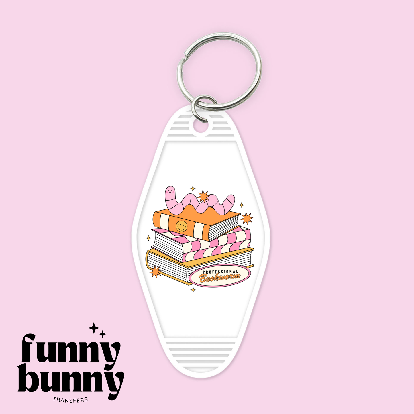Pink Professional Bookworm - Motel Keychain