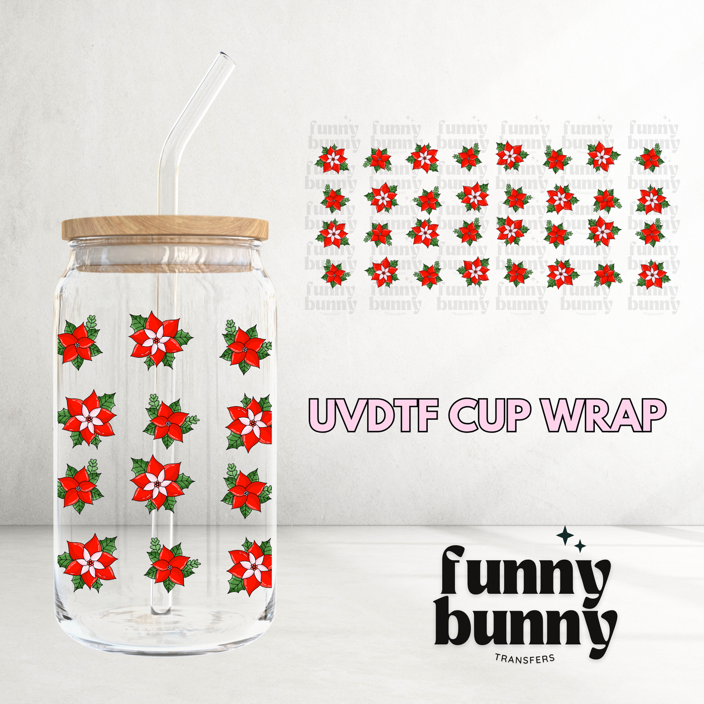 Poinciana Flowers - 16oz UVDTF Cup Wrap