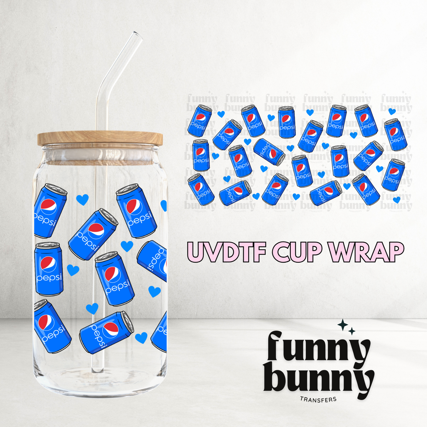 Pop Cans - 16oz UVDTF Cup Wrap