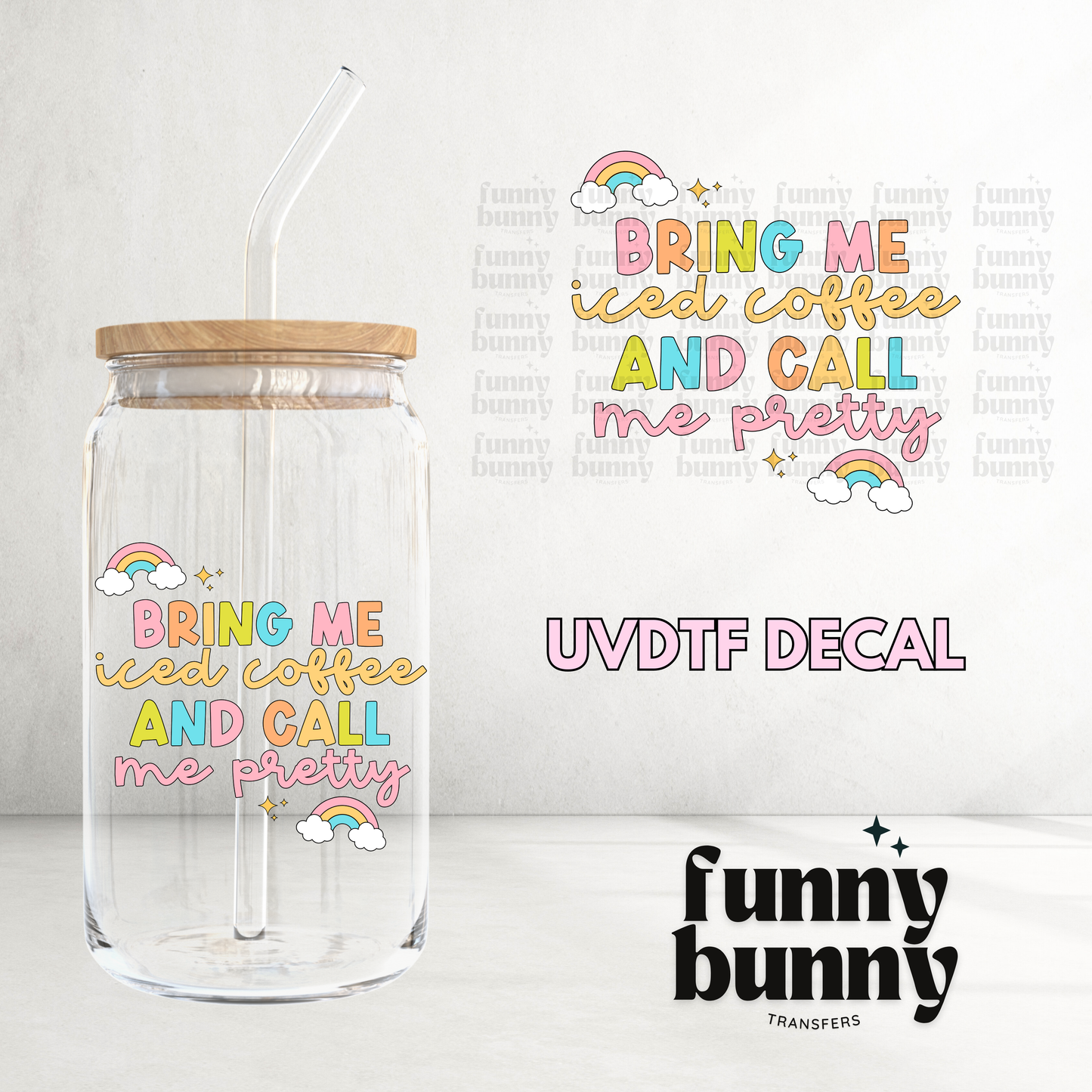 Pretty Iced Coffee - UVDTF Decal