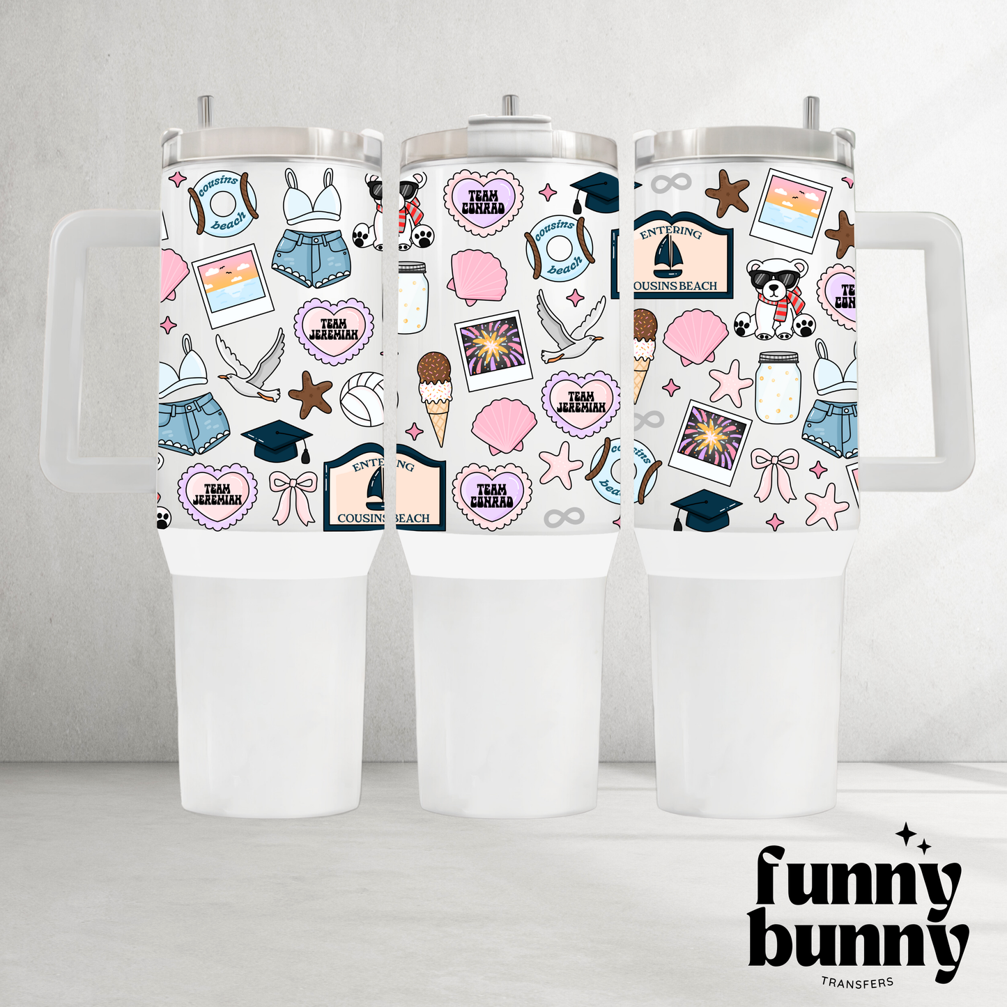 Pretty Summer - 40oz UVDTF Tumbler Wrap