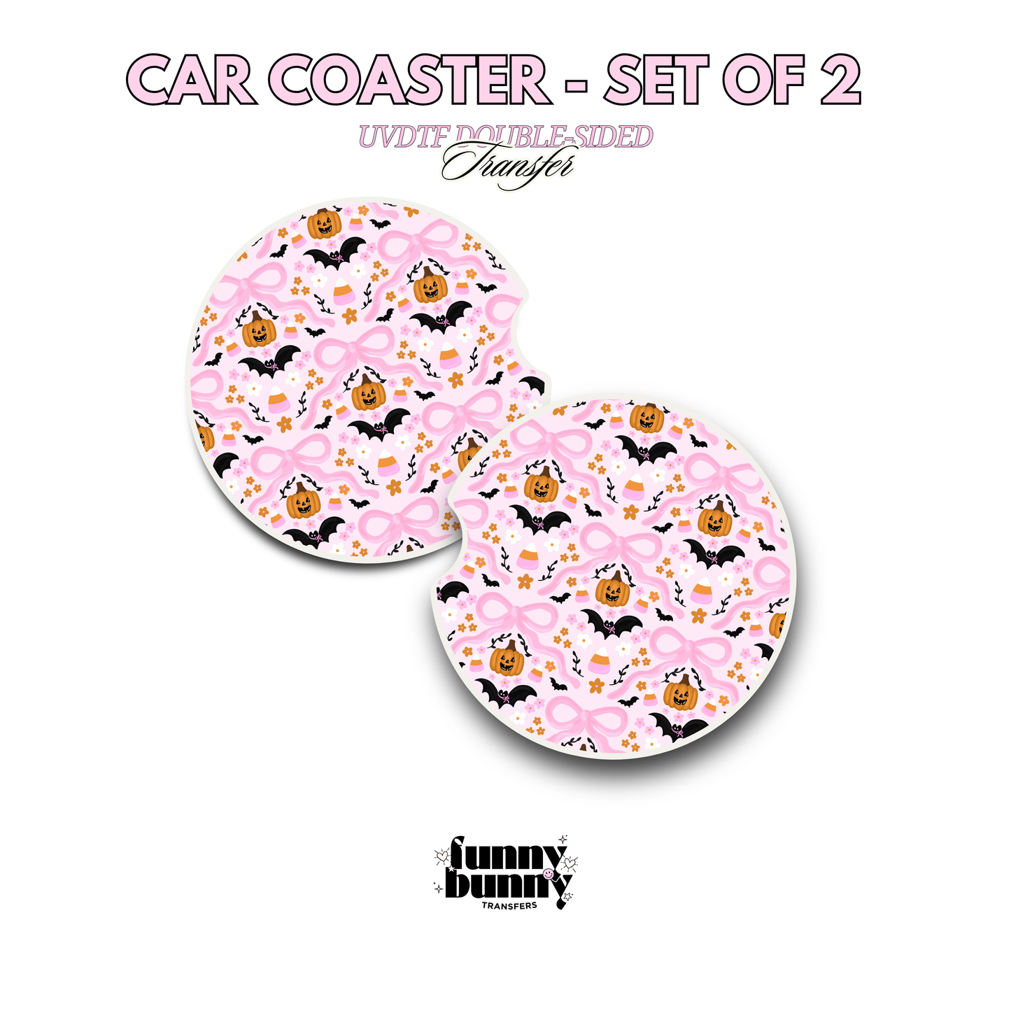 Pumpkin Bow Cuties - UVDTF Coaster