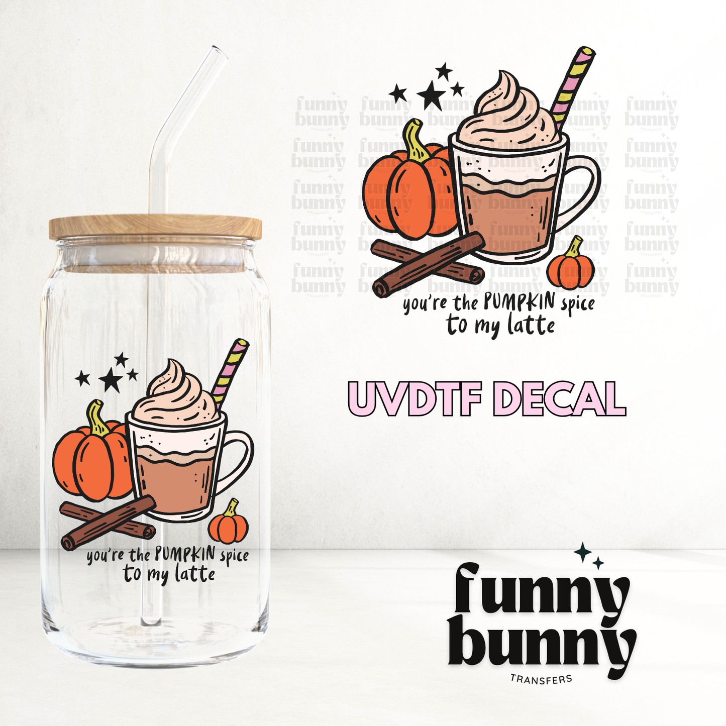 Pumpkin Spice Latte 2.0 - UVDTF Decal