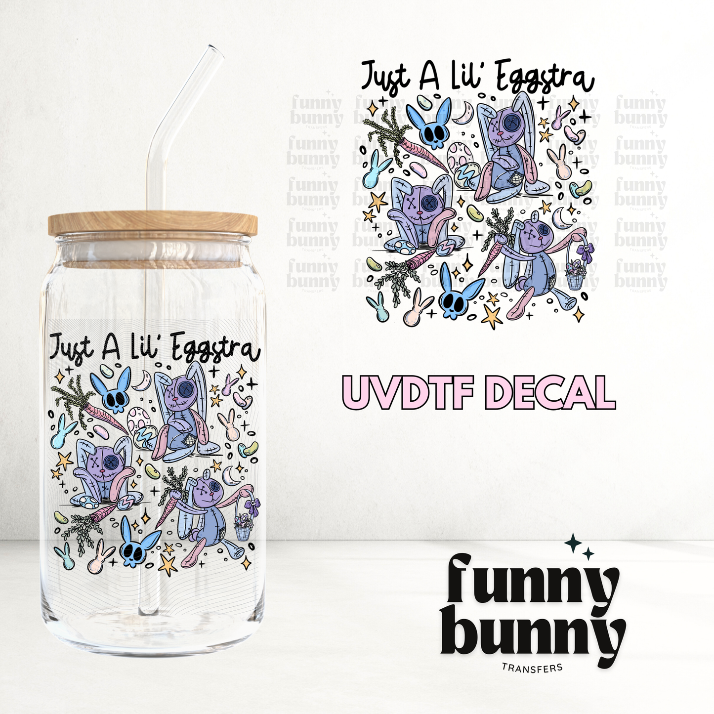Rag Doll Bunny - UVDTF Decal