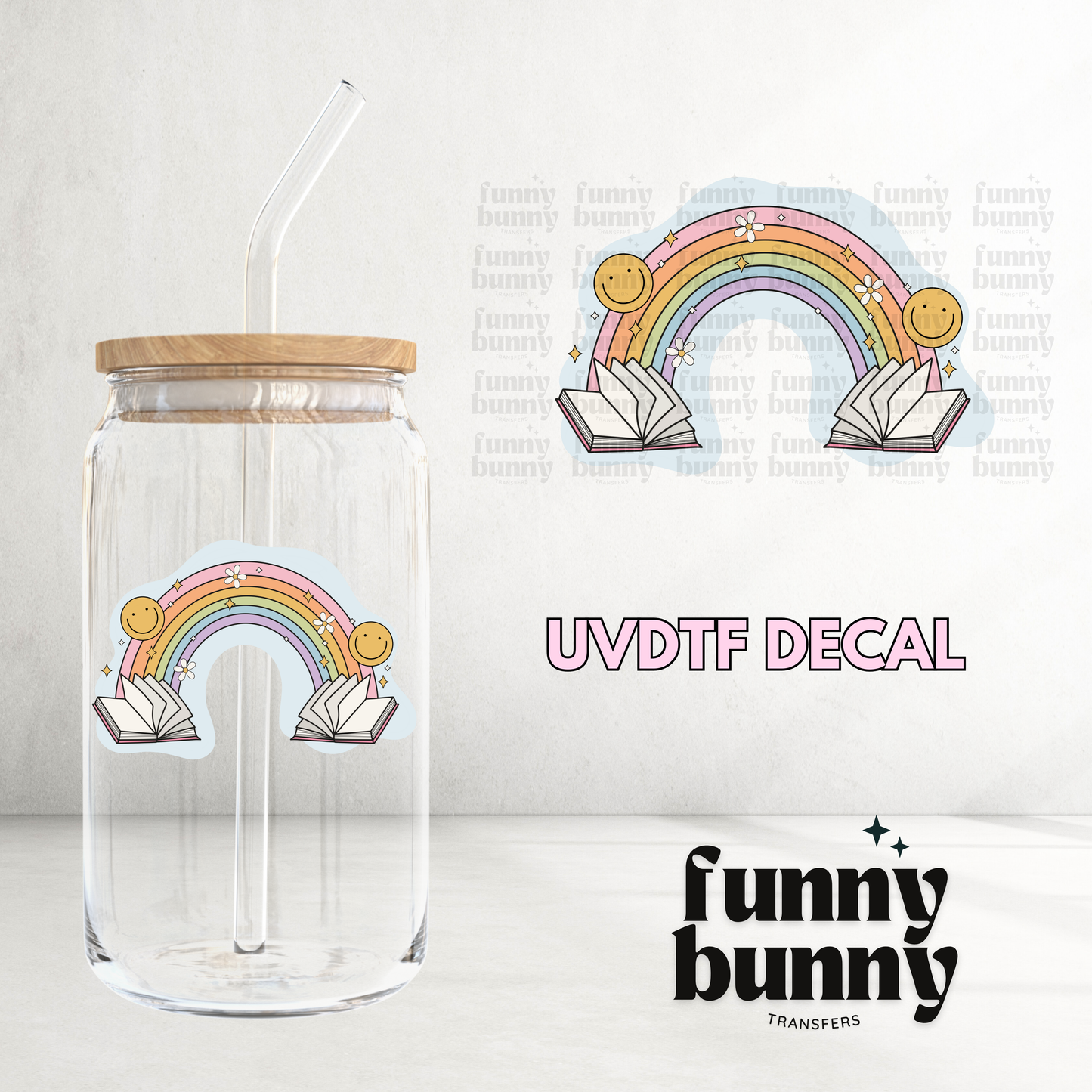Rainbow Books - UVDTF Decal
