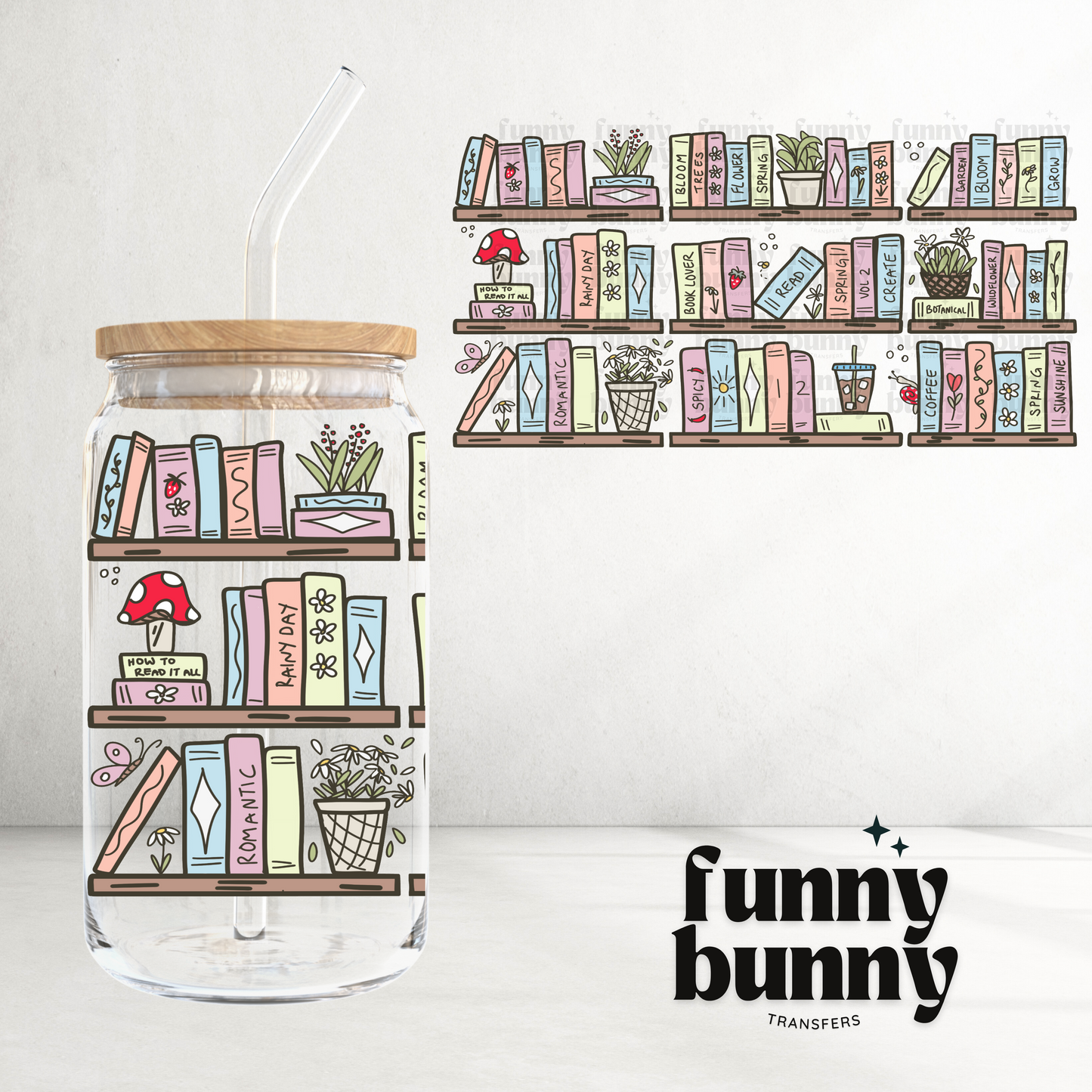Rainy Day Books - 16oz UVDTF Cup Wrap