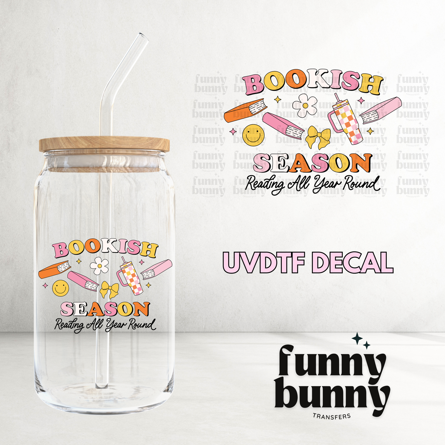 Reading All Year Around Fall - UVDTF Decal