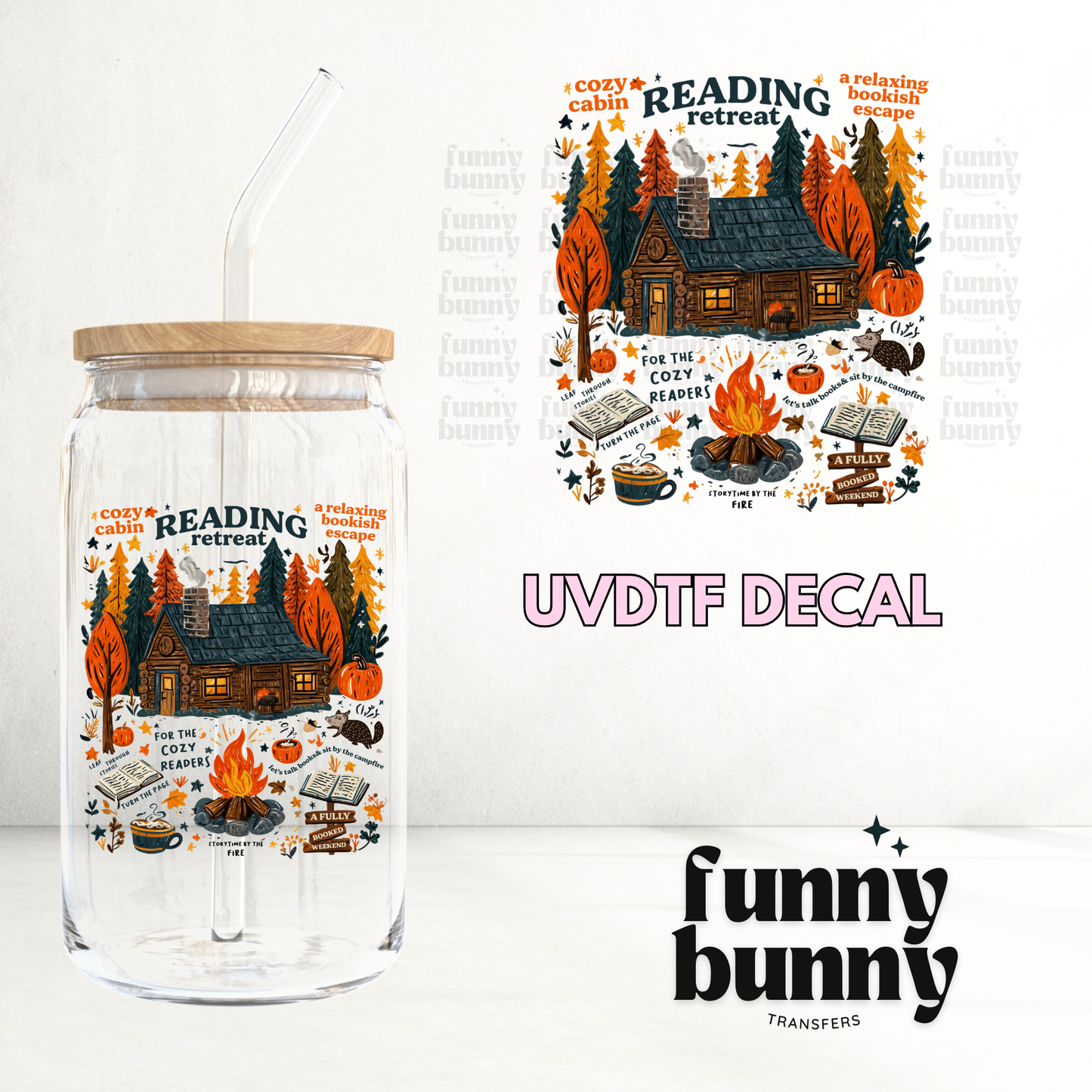Reading Retreat - UVDTF Decal