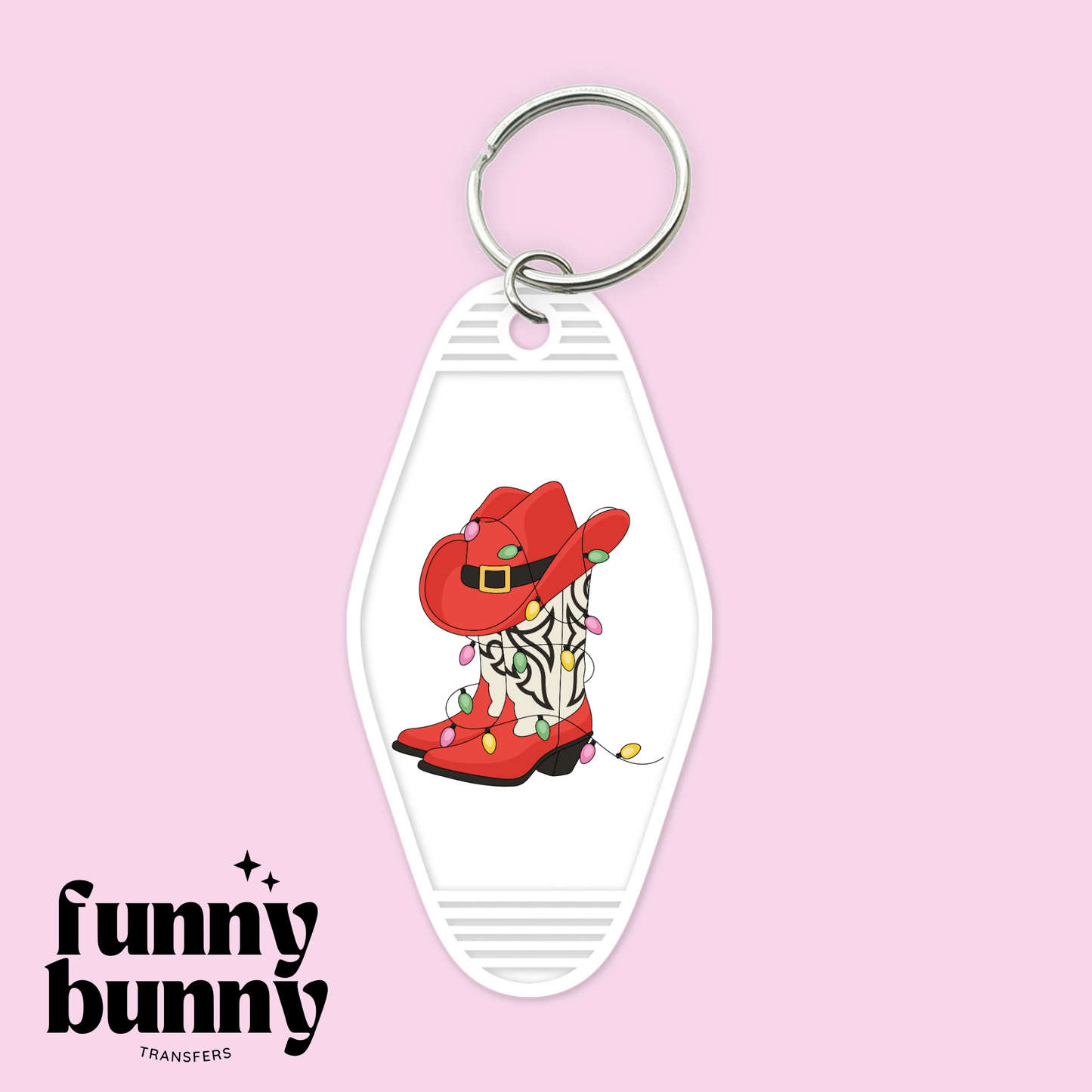 Red Xmas Boots - Motel Keychain
