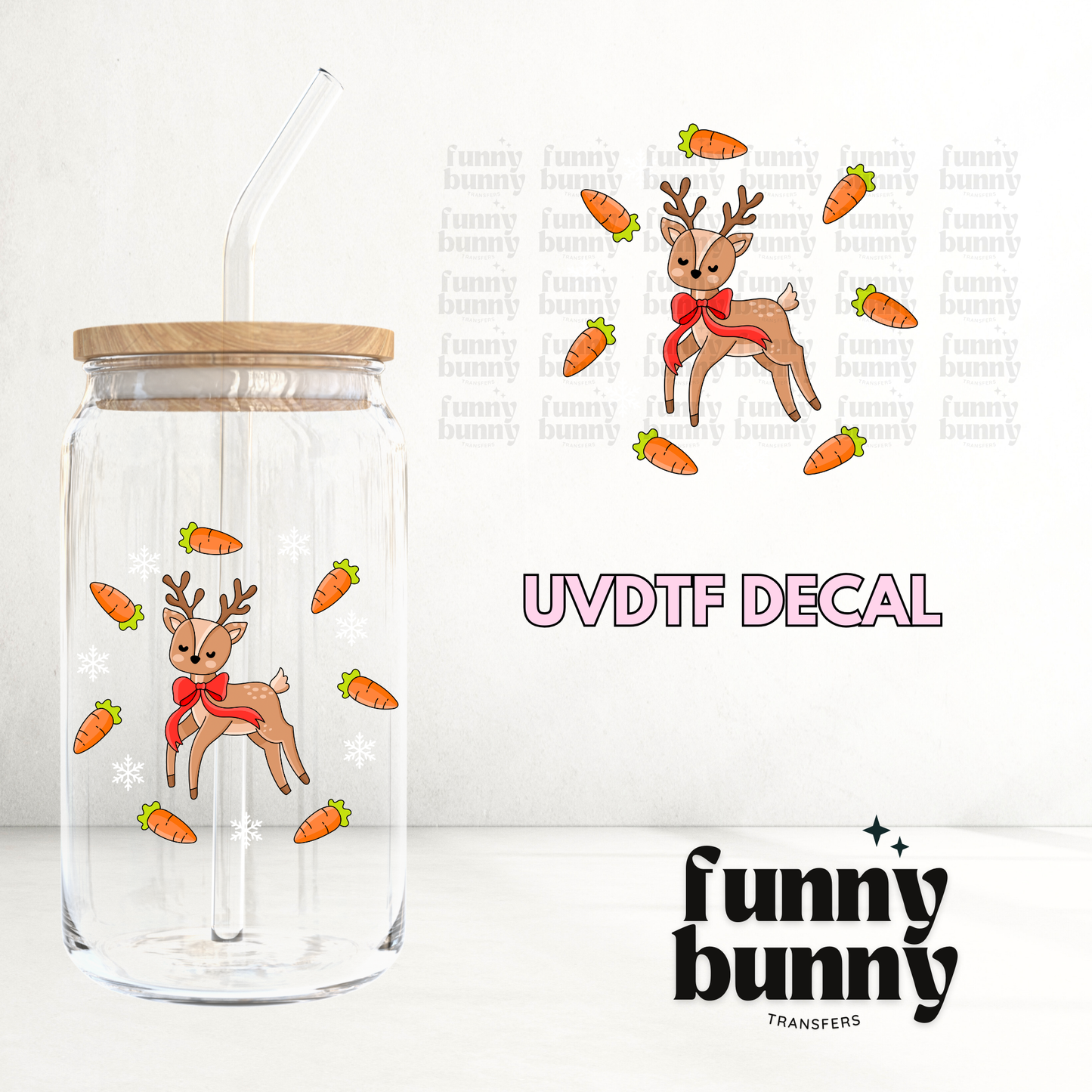 Cute Reindeer - UVDTF Decal