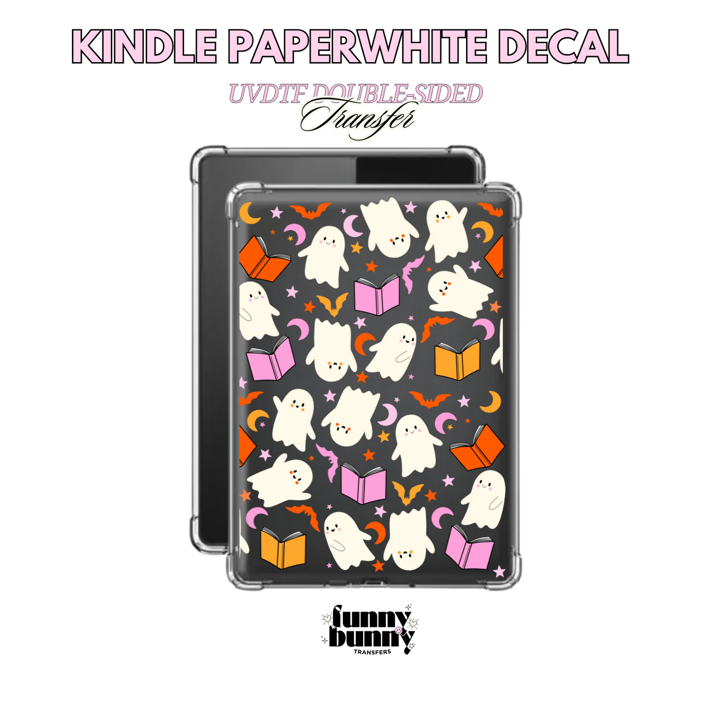 Retro Bookish Ghost Cuties - Kindle Decal