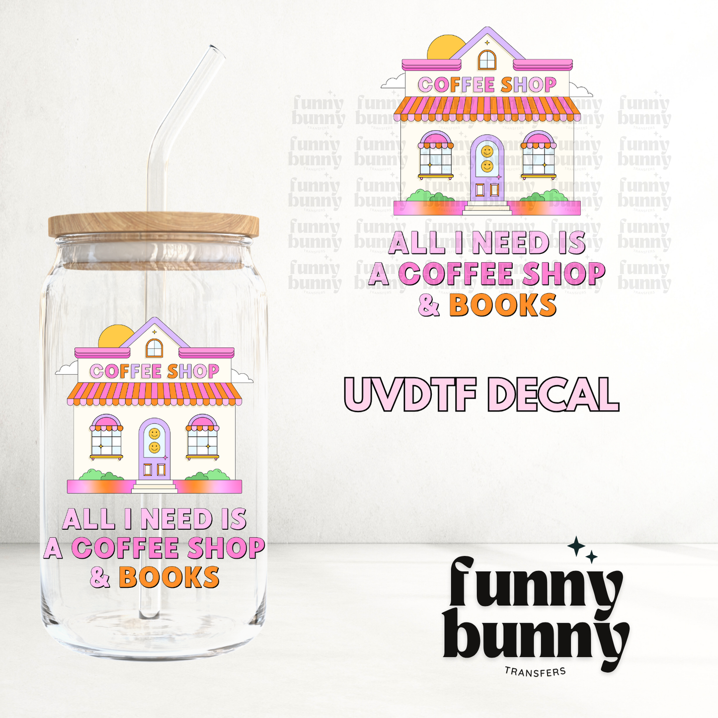 Retro Coffee Shop - UVDTF Decal