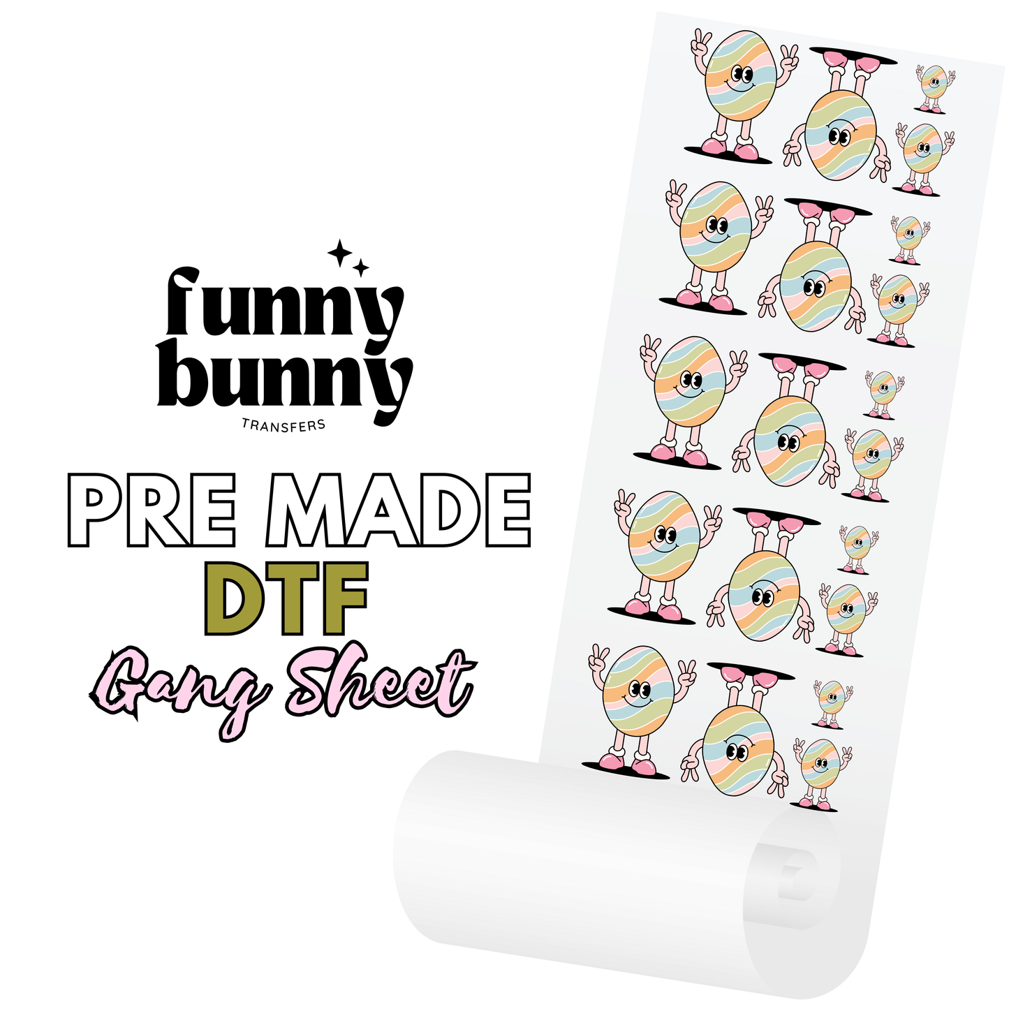 Retro Easter Egg DTF Gang Sheet