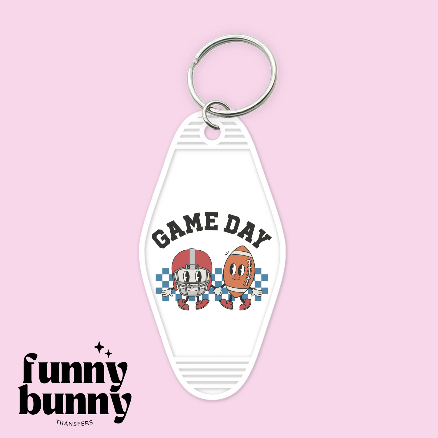 Retro Football Game Day - Motel Keychain