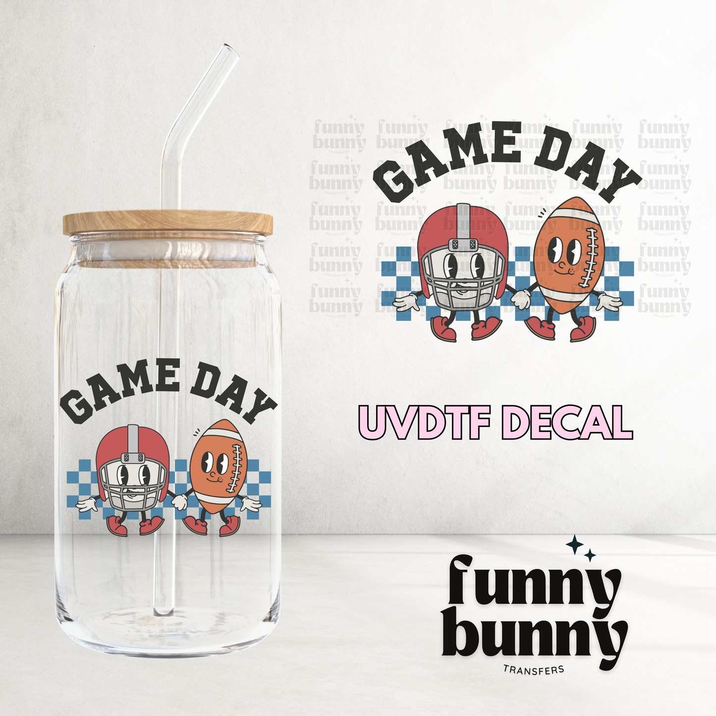 Retro Football Game Day - UVDTF Decal