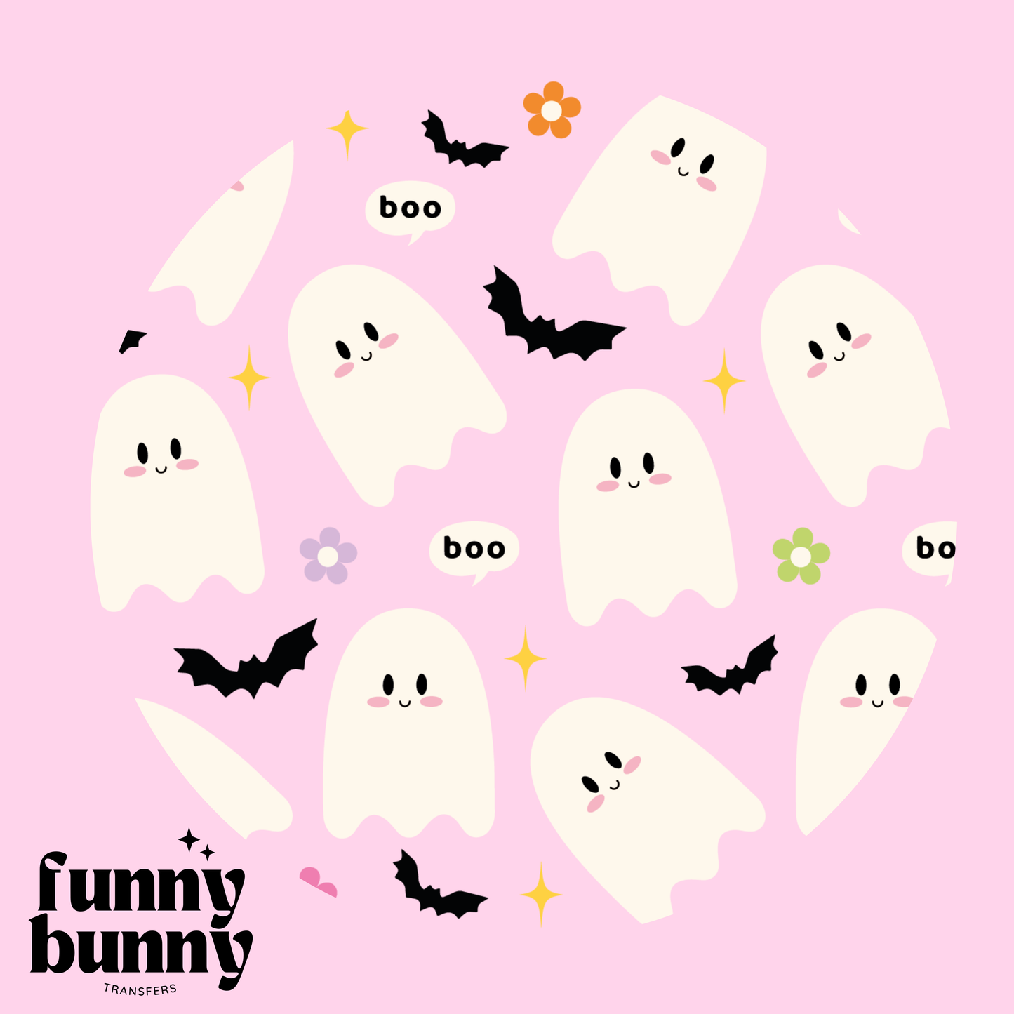 Retro Ghosties - UVDTF Lid Decal