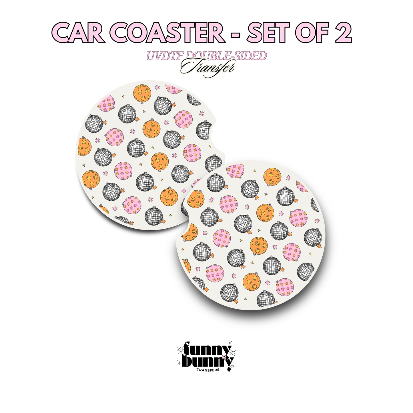 Retro Groovy Ornaments - UVDTF Coaster