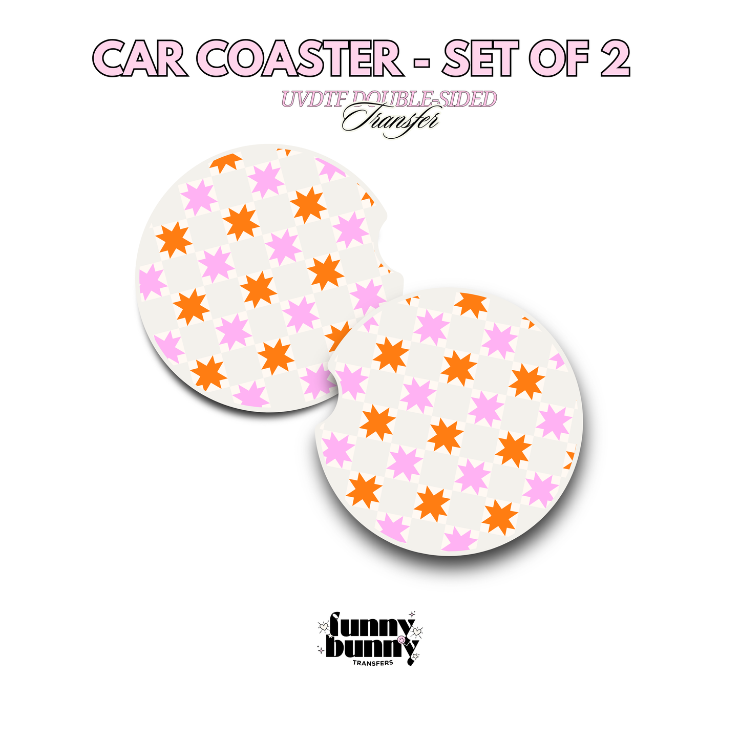 Retro Quilt Checker - UVDTF Coaster