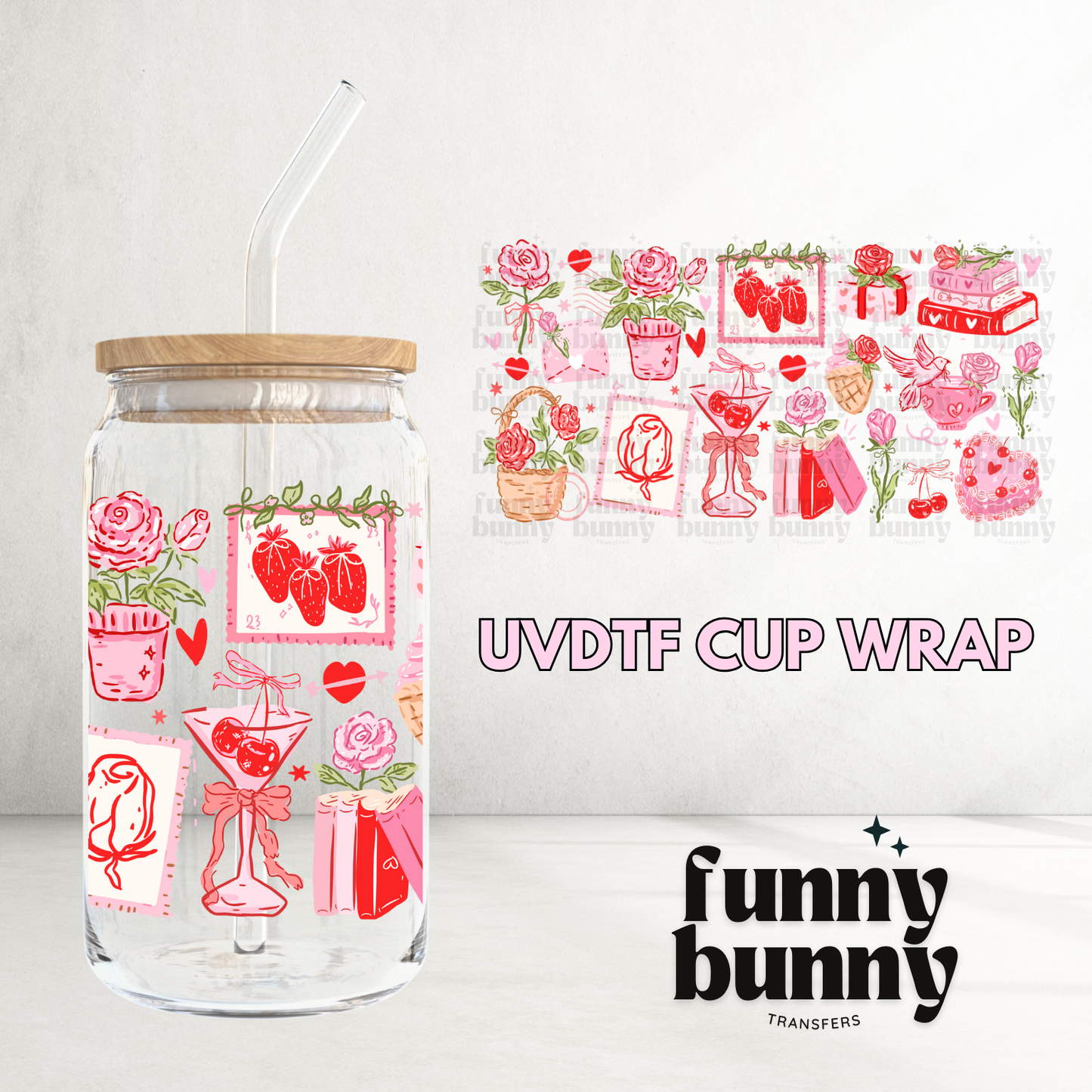 Romance Vday Essentials - 16oz UVDTF Cup Wrap
