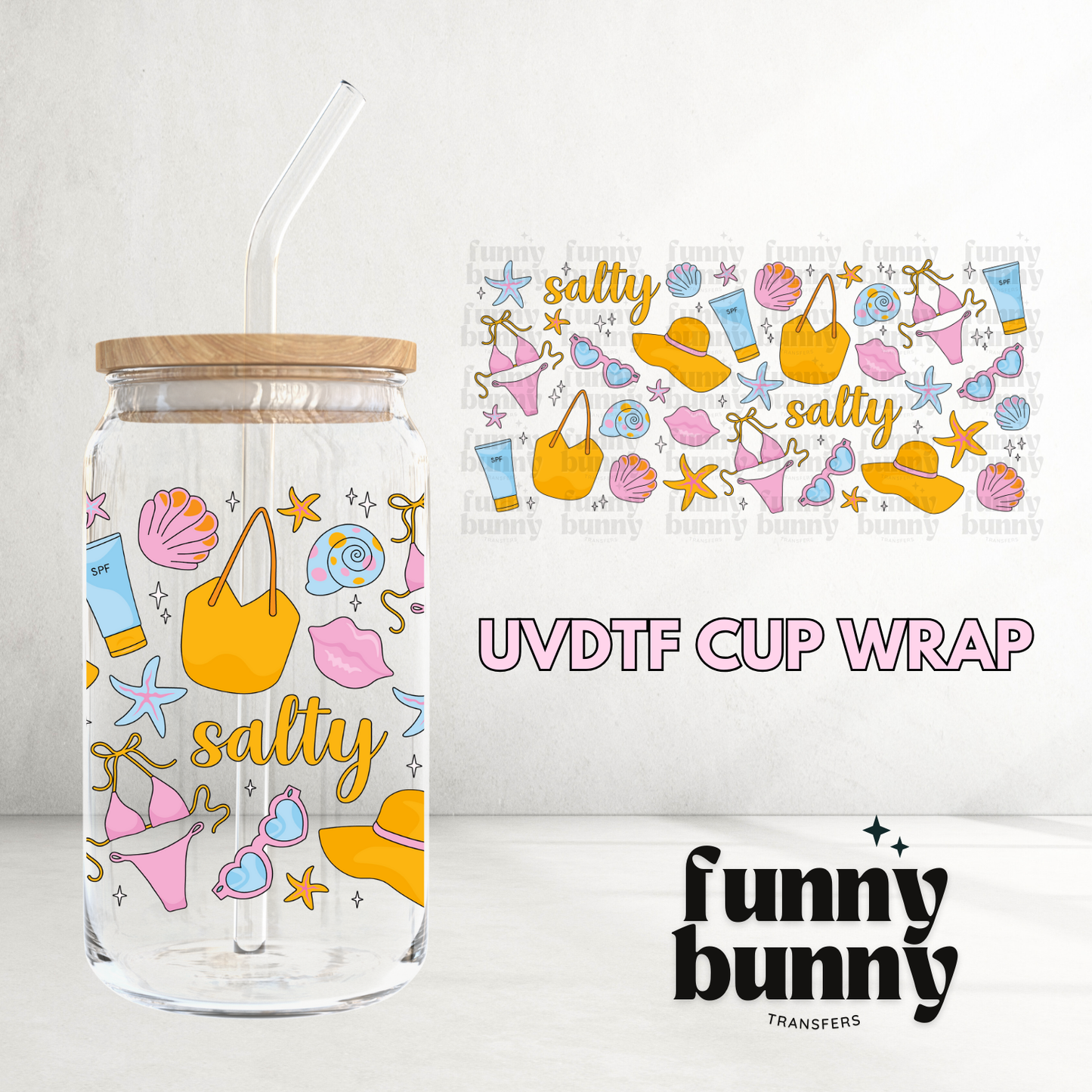 Salty - 16oz UVDTF Cup Wrap