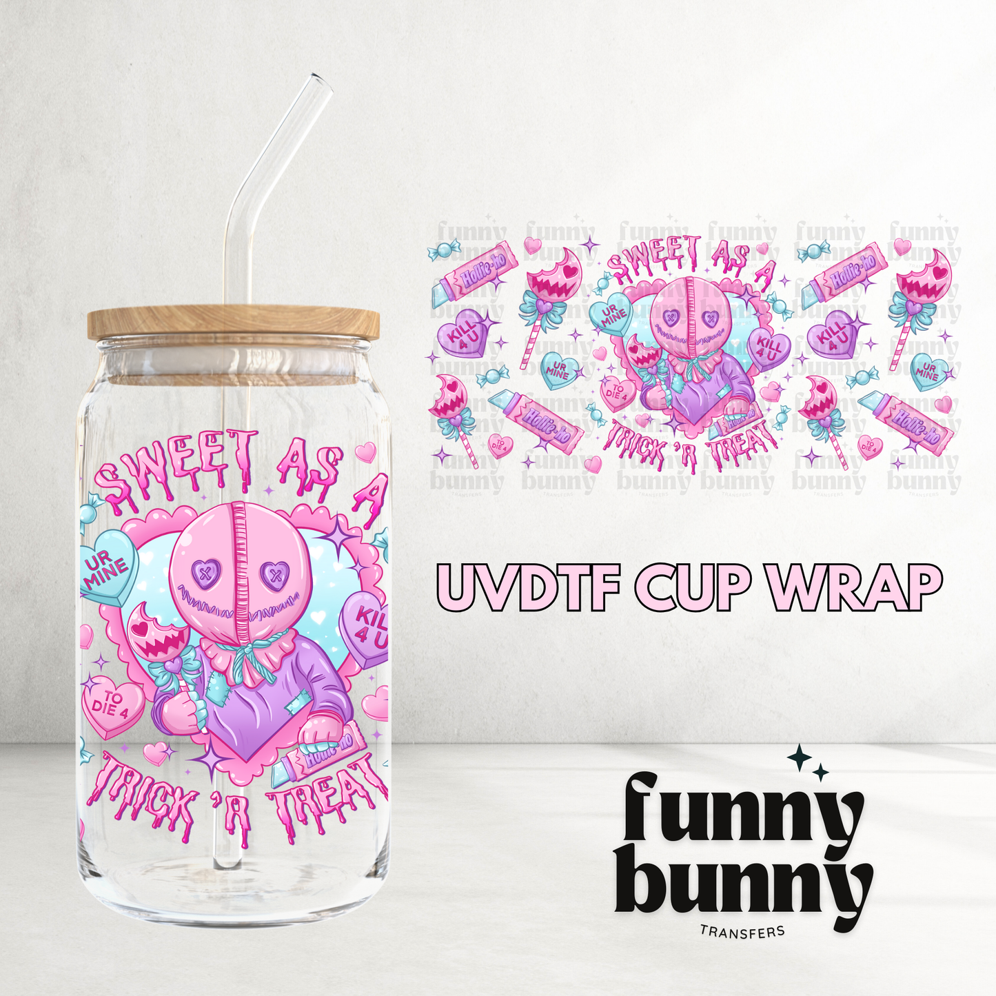 Sam Hearts - 16oz UVDTF Cup Wrap
