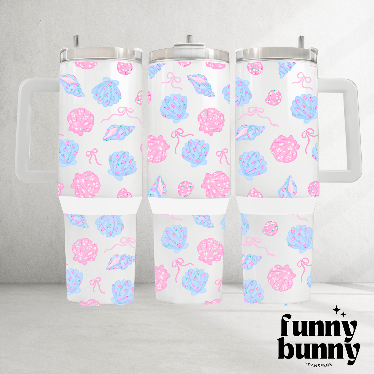 Shells & Bows - 40oz UVDTF Tumbler Wrap