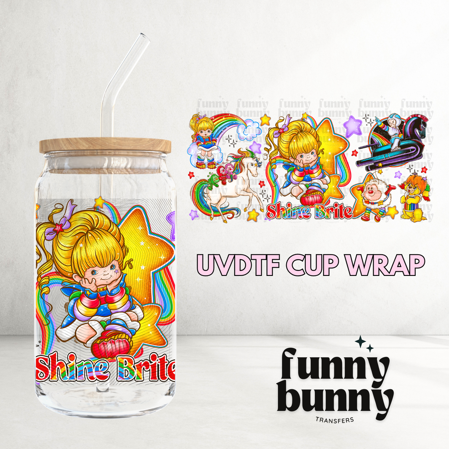 Shine Bright Doll - 16oz UVDTF Cup Wrap