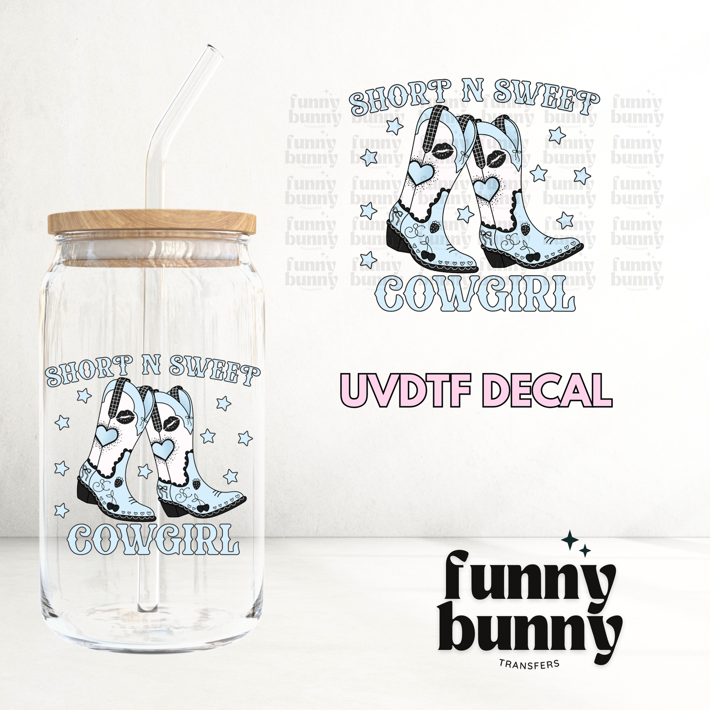 Sabrina Cowgirl Blue - UVDTF Decal